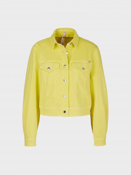 lemon yellow denim jacket